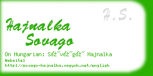hajnalka sovago business card